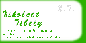 nikolett tibely business card