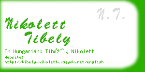 nikolett tibely business card